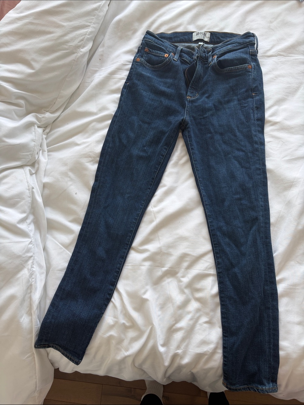 Agolde Dark Indigo Skinny Jeans